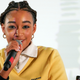 Amandla Stenberg speaks during the Q&A following the premiere of ‘The Hate U Give’ on Day 4 of the 2018 Urbanworld Film Festival at the AMC 42nd Street Theater on September 22, 2018, in New York City.